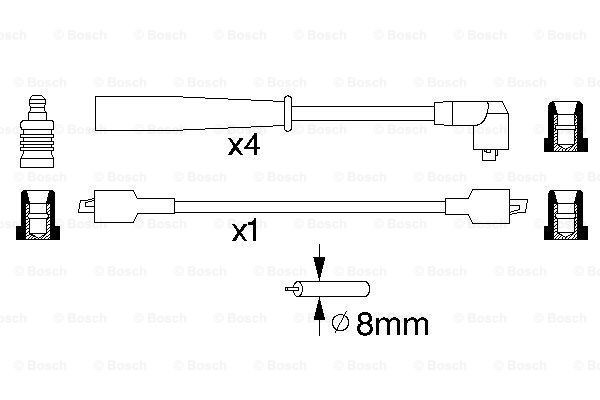 Cables de bujías 0986356774 Bosch