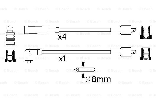 Juego de cables de bujias Bosch 0986356868 precio, desde 26,18 EUR