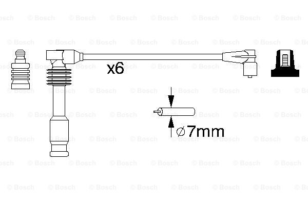 0986357055 Bosch Cables de alta tensión, juego