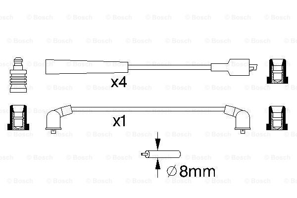 Cables de bujías 0986357129 Bosch