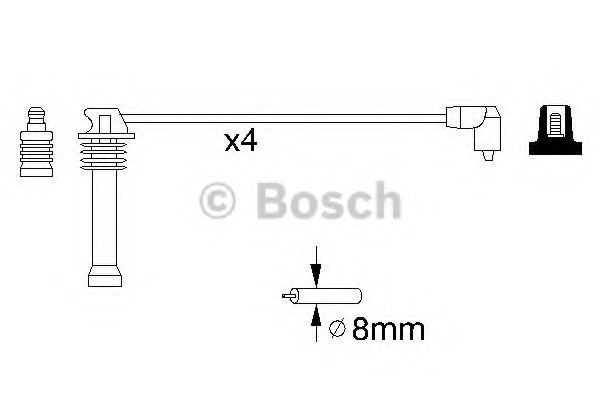 Cables de bujías 0986357141 Bosch