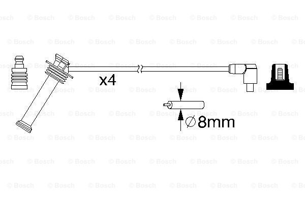 Cables de bujías 0986357208 Bosch