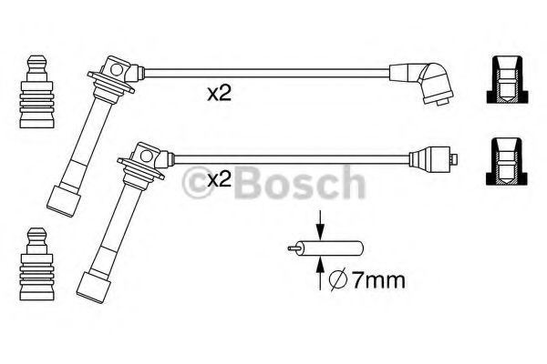 Cables de bujías 0986357241 Bosch