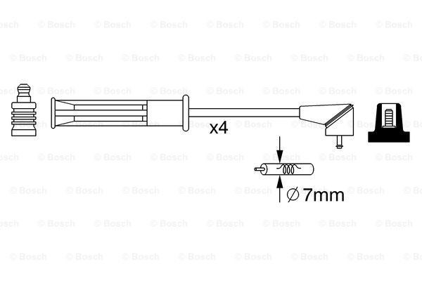 Cables de bujías 0986357256 Bosch