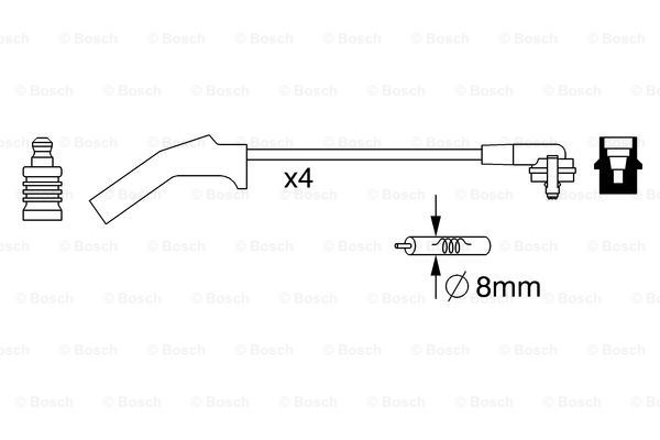 Juego de cables de bujias Bosch 0986357257 precio, desde 27,02 EUR
