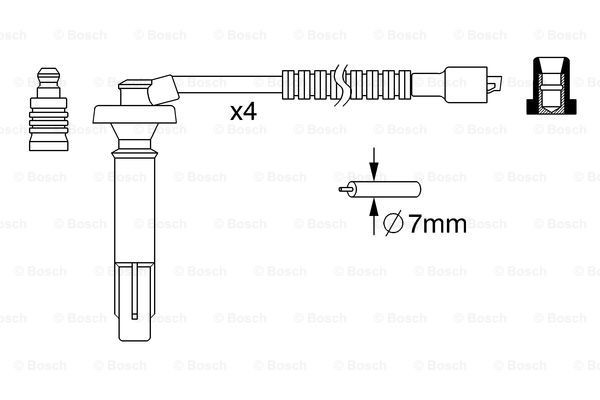 0986357262 Bosch Cables de alta tensión, juego