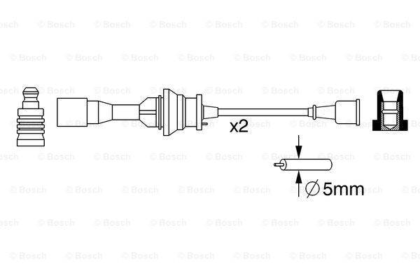 0986357266 Bosch Cables de alta tensión, juego