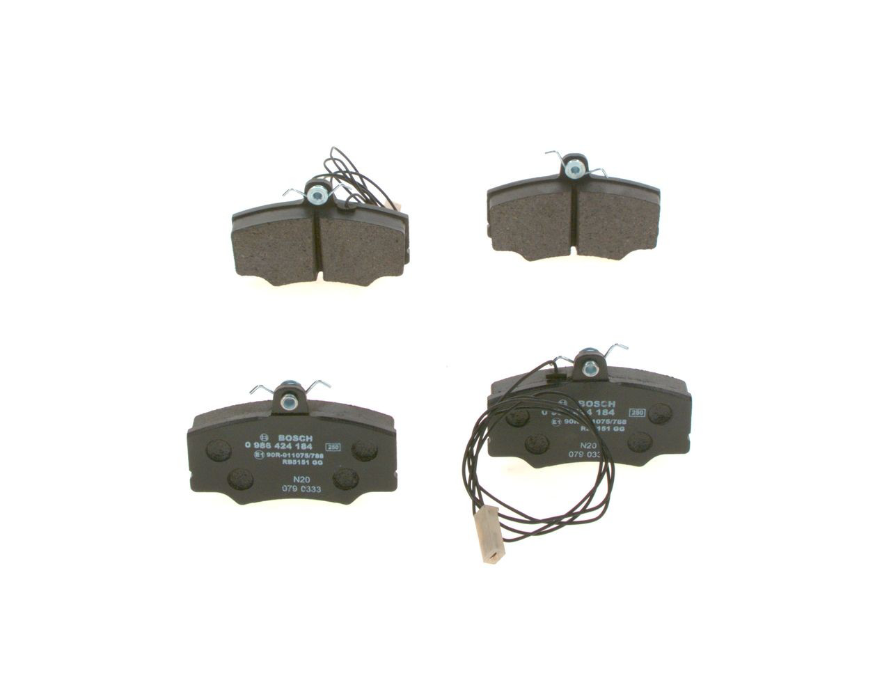 0986424184 Bosch Pastillas delanteras