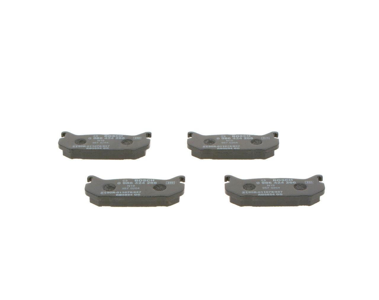 Pastillas de freno traseras 0986424266 Bosch