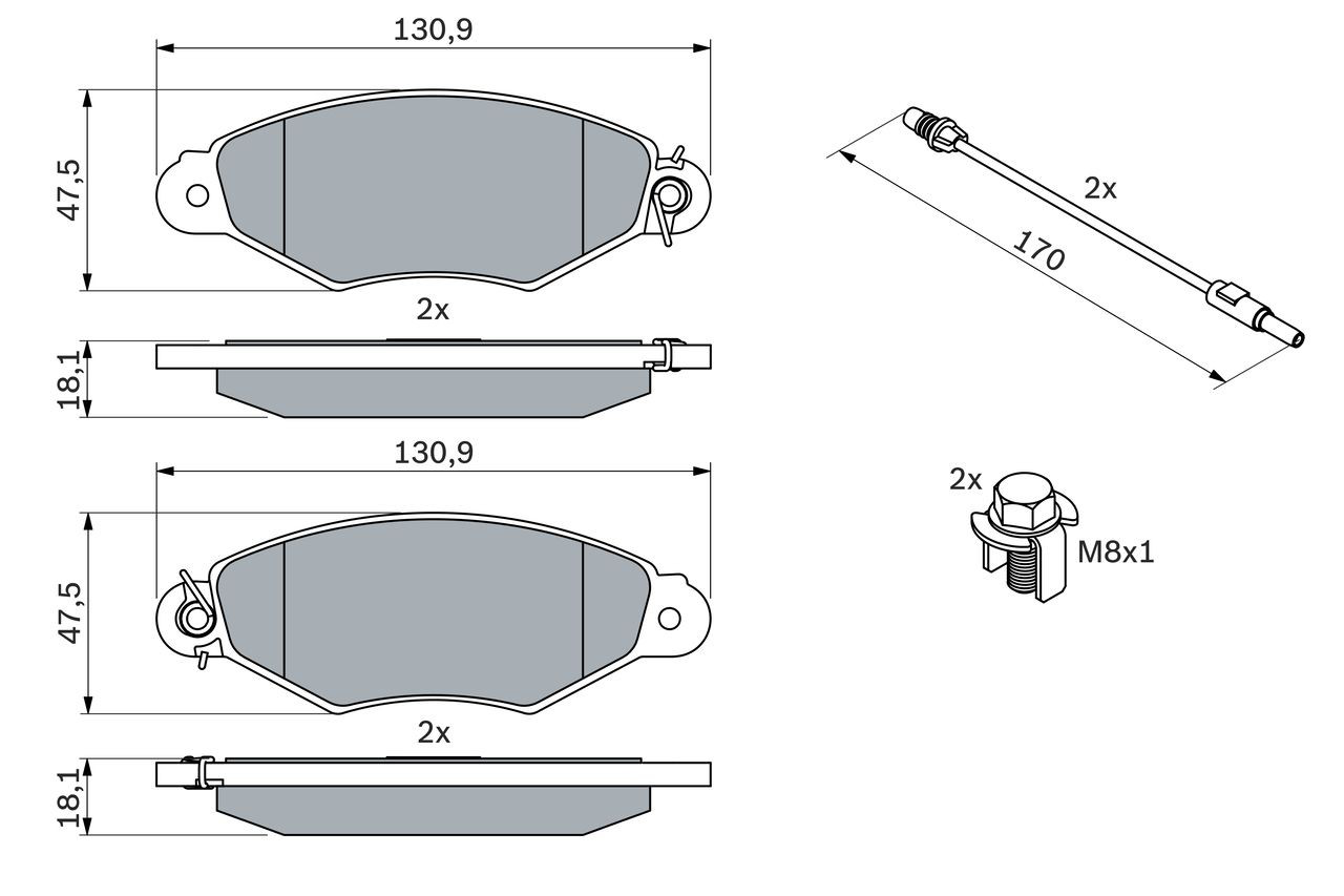 Comprar 0986424455 Bosch Pastillas delanteras de freno
