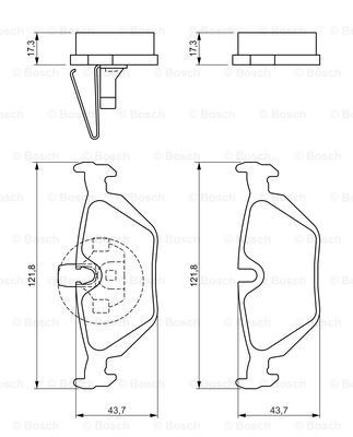 Comprar 0986424484 Bosch Pastillas de freno traseras