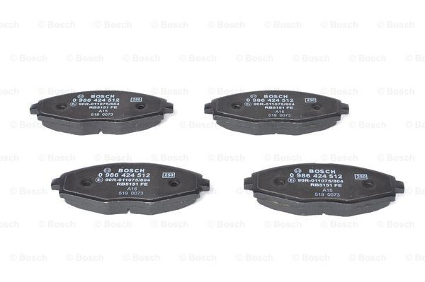 Pastillas de freno 0986424512 Bosch