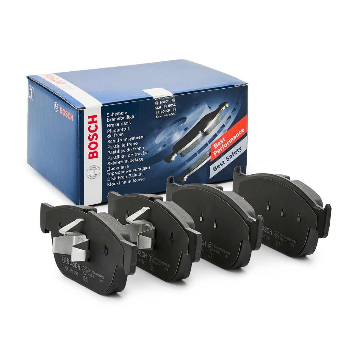 0986424599 Bosch Pastillas delanteras