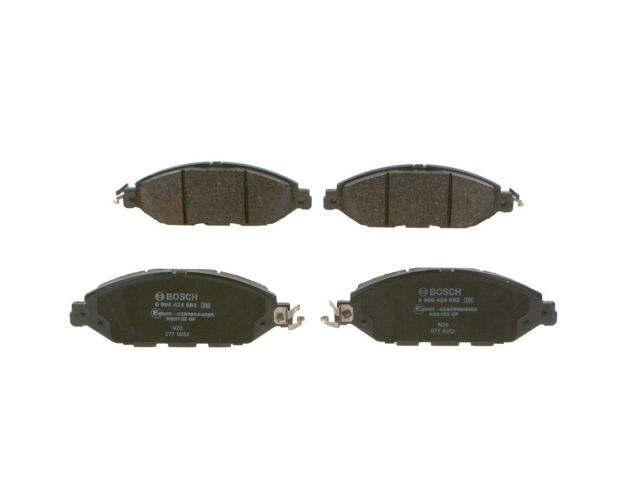 0986424682 Bosch Pastillas delanteras