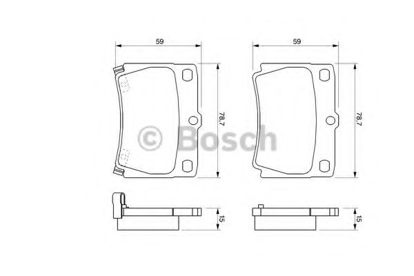 0986424711 Bosch Pastillas freno traseras