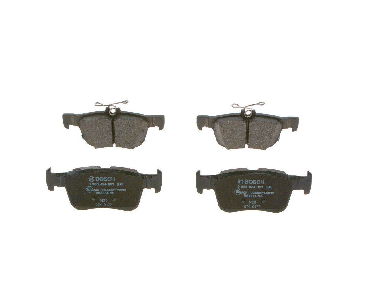 Comprar 0986424807 Bosch Pastillas de freno traseras