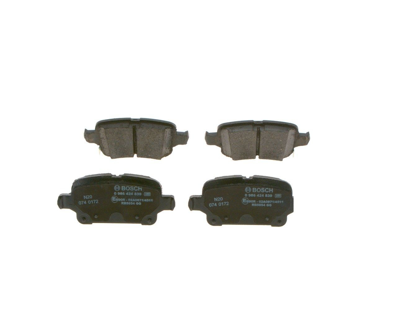 Comprar 0986424839 Bosch Pastillas de freno traseras