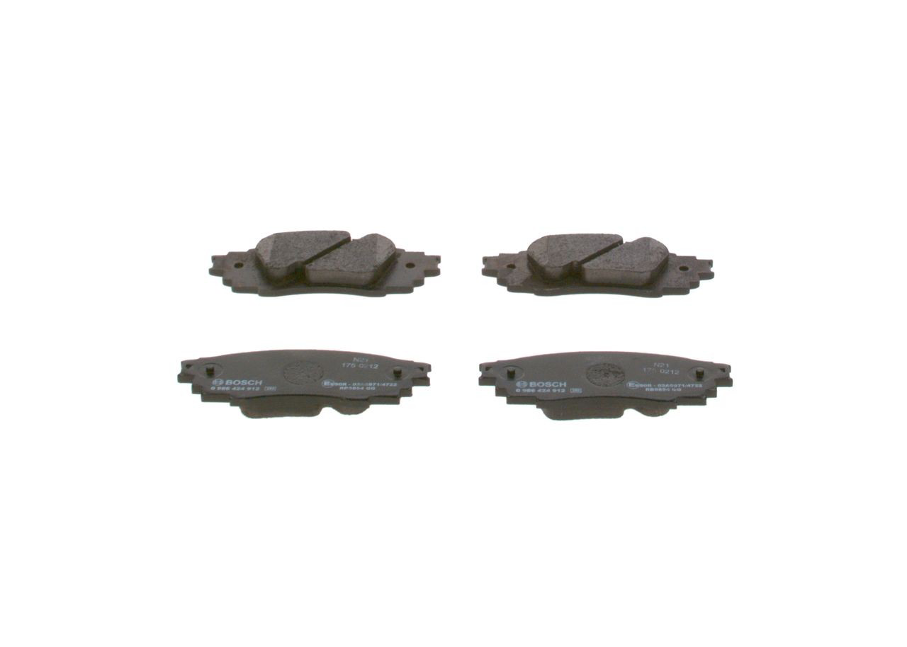 0986424912 Bosch Pastillas freno traseras