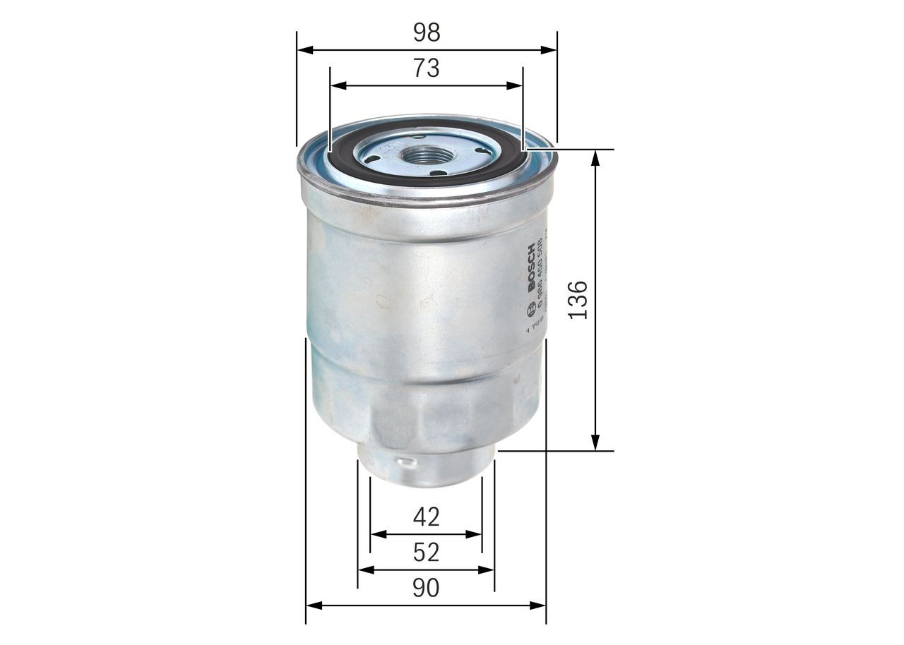 Filtro de combustible 0986450508 Bosch