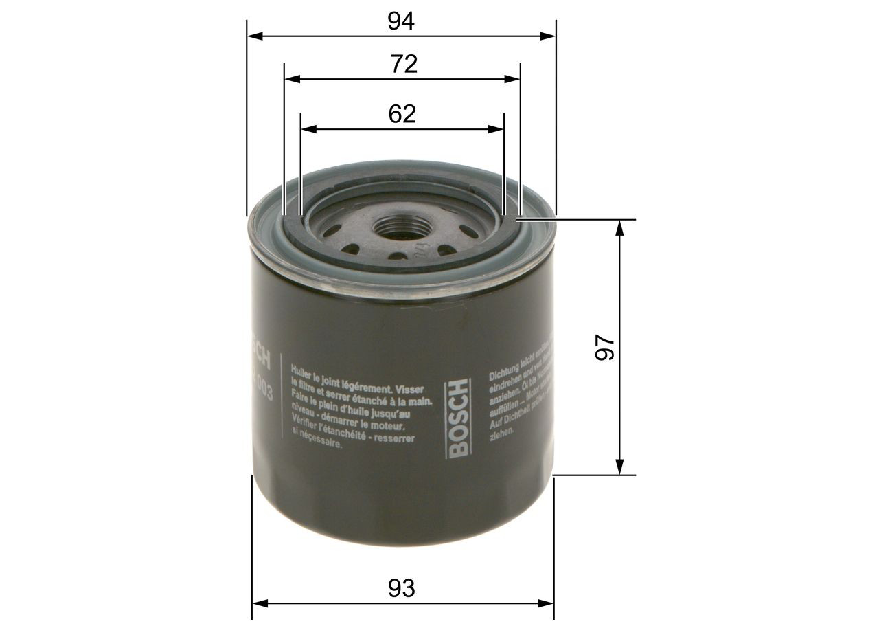 Filtro de aceite Bosch 0986452003 precio, desde 5,07 EUR