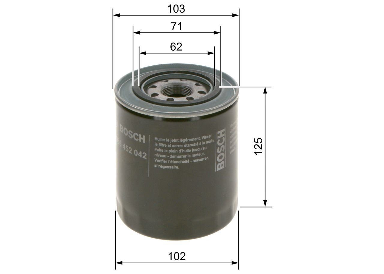 Filtro de aceite motor Bosch 0986452042