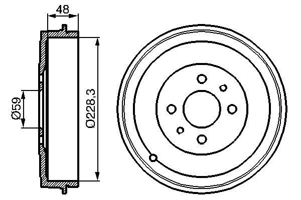 0986477088 Bosch Tambor de freno trasero