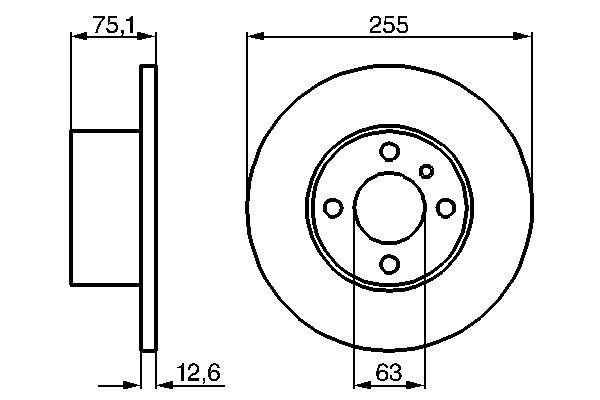 Disco de freno BMW 3  (E21)