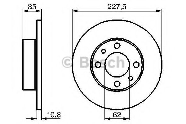 Comprar 0986478063 Bosch Freno de disco delantero