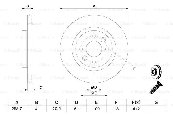 Comprar 0986478124 Bosch Freno de disco delantero