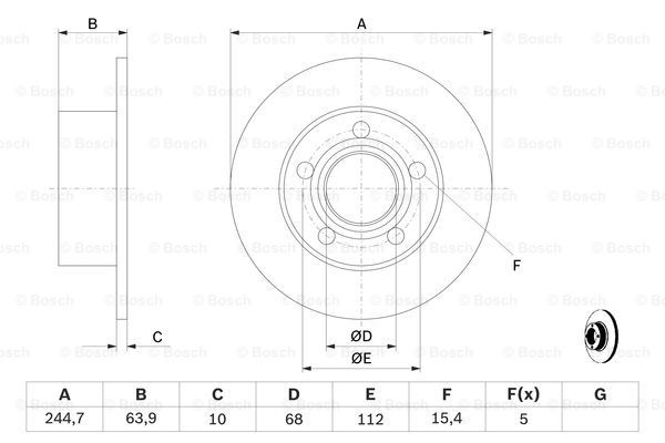 Disco de freno trasero Bosch 0986478132 precio, desde 27,70 EUR