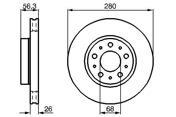 Comprar 0986478298 Bosch Freno de disco delantero