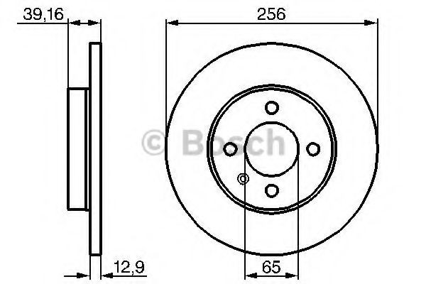 Disco de freno delantero Bosch 0986478329