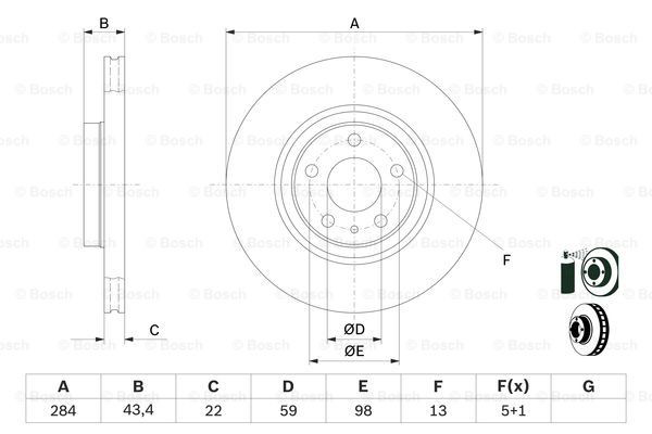 Disco de freno 0986478521 Bosch