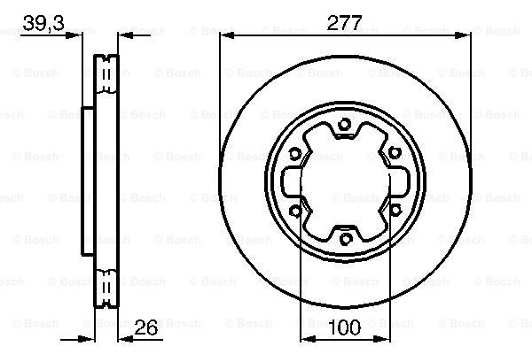 Disco de freno 0986478532 Bosch