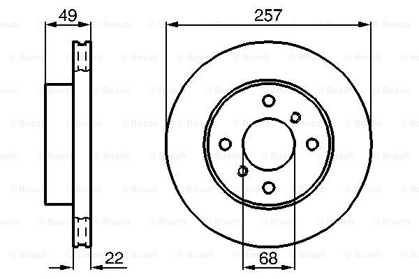 Comprar 0986478567 Bosch Freno de disco delantero