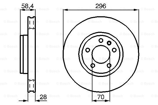 Disco de freno 0986478593 Bosch