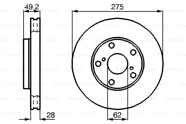 Comprar 0986478632 Bosch Freno de disco delantero
