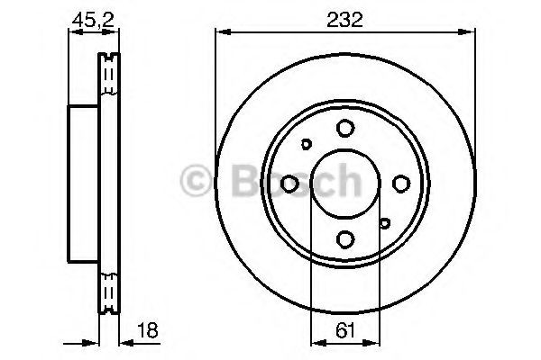 Comprar 0986478650 Bosch Freno de disco delantero