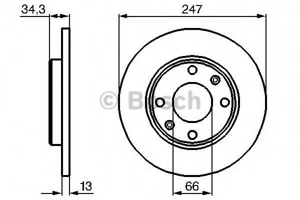 Disco de freno 0986478887 Bosch
