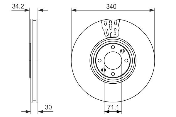 Comprar 0986479093 Bosch Freno de disco delantero