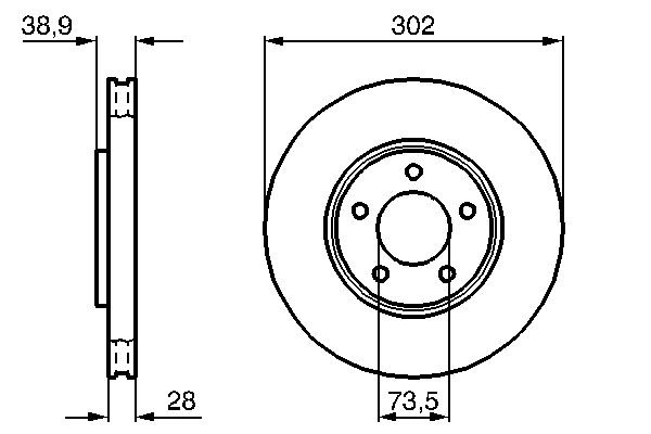 Comprar 0986479117 Bosch Freno de disco delantero