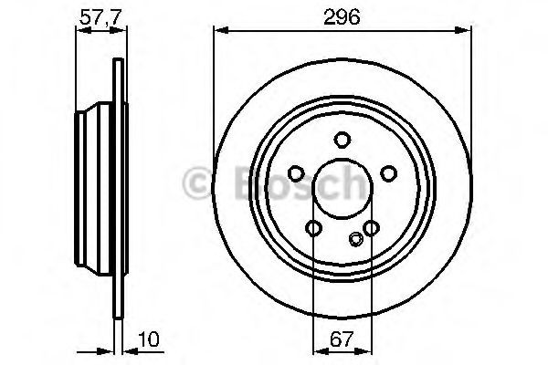 Disco de freno trasero 0986479138 Bosch