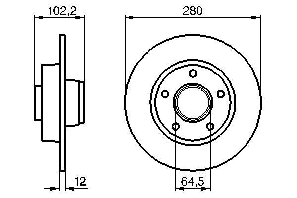 Comprar 0986479144 Bosch Disco de freno trasero