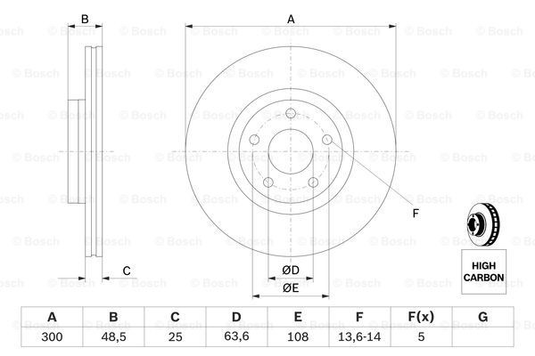 Disco de freno 0986479171 Bosch