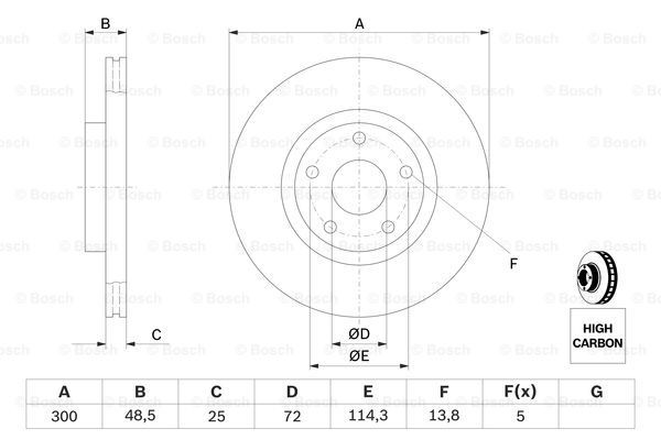 Disco de freno 0986479183 Bosch