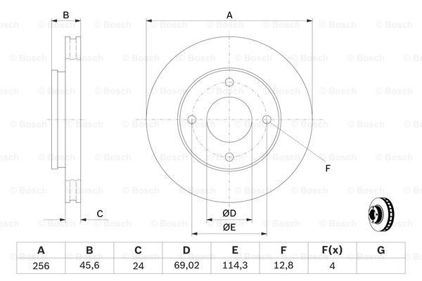 Comprar 0986479187 Bosch Freno de disco delantero