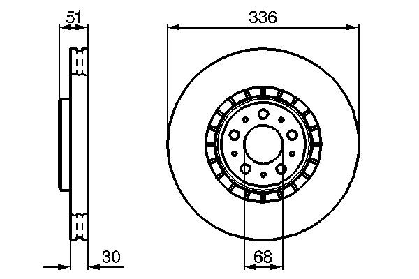 Comprar 0986479202 Bosch Freno de disco delantero