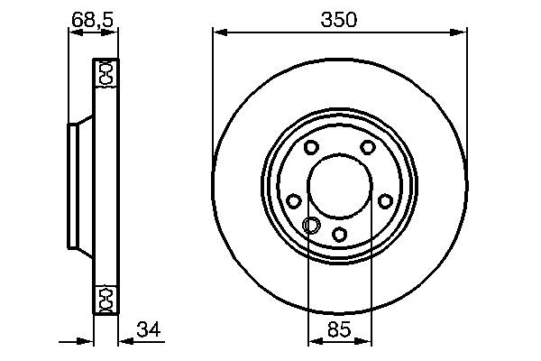 Disco de freno 0986479251 Bosch