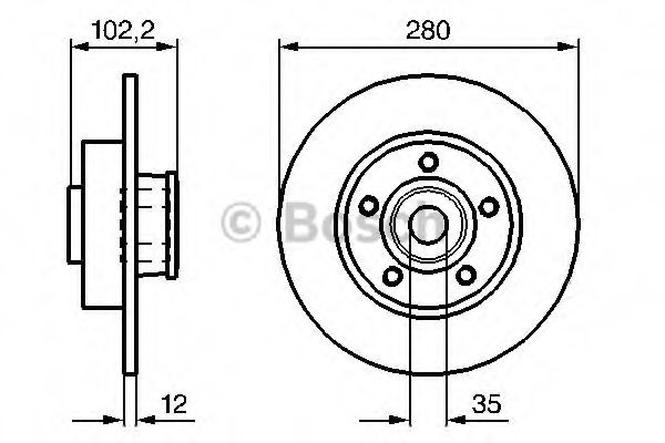 Comprar 0986479271 Bosch Disco de freno trasero