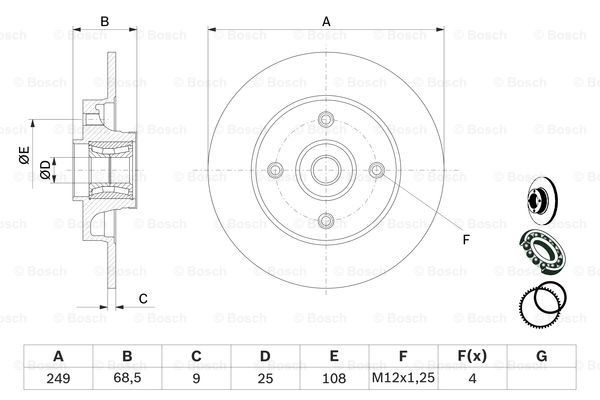 Disco de freno trasero Bosch 0986479279 precio, desde 68,96 EUR